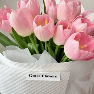 ช่อดอกทิวลิปสด Pink Tulip Grace - Image 3