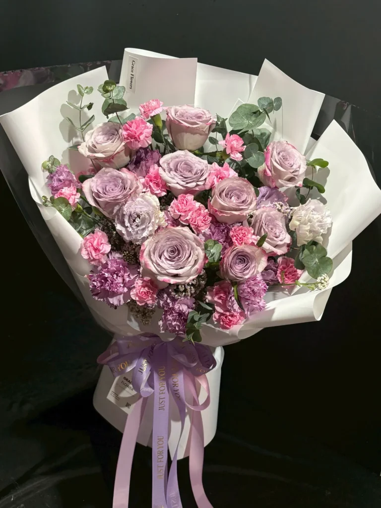 ช่อดอกกุหลาบ Velvet Pink