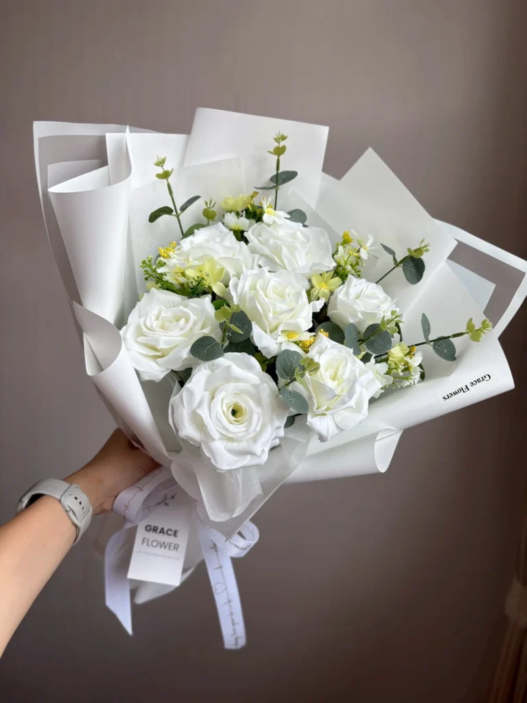 ช่อดอกไม้ประดิษฐ์ White Sky Bloom