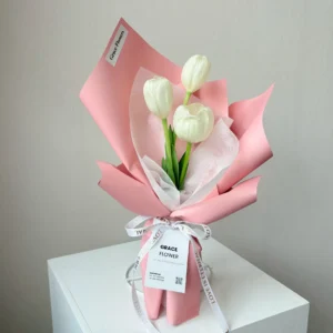 ช่อดอกทิวลิปสด Pink Cherie - Image 3