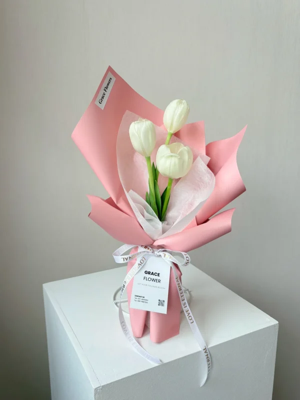ช่อดอกทิวลิปสด Pink Cherie