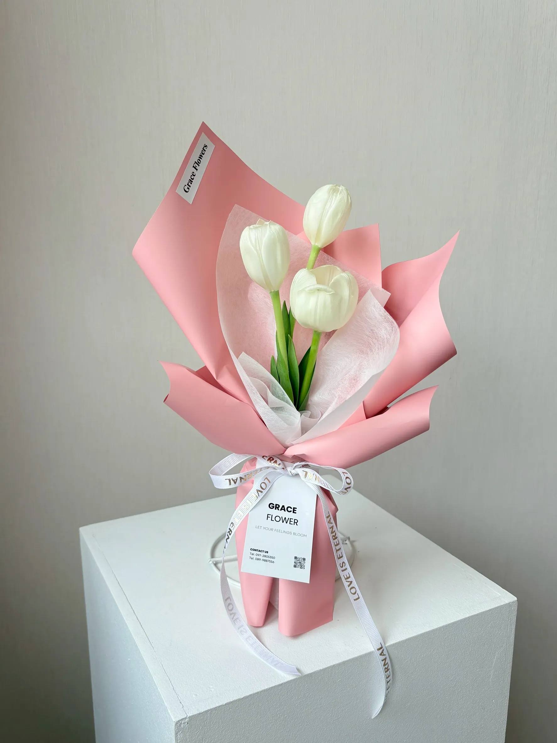 ช่อดอกทิวลิปสด Pink Cherie - Image 3