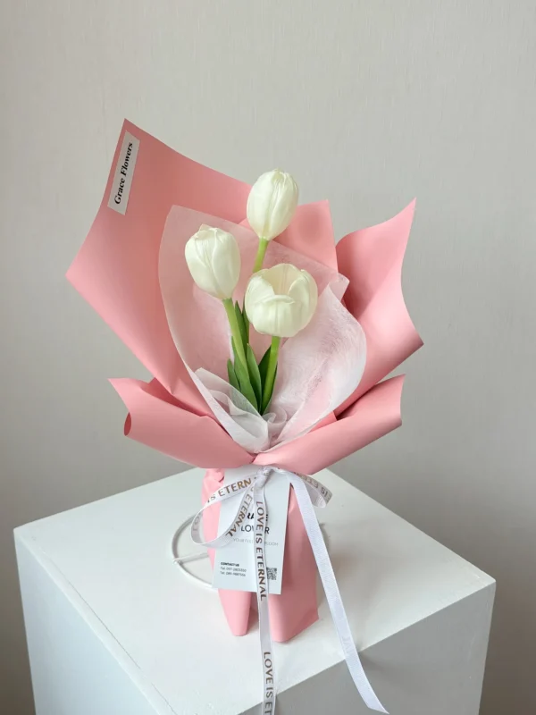 ช่อดอกทิวลิปสด Pink Cherie