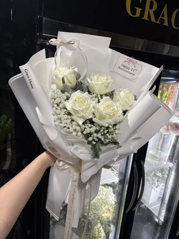 ช่อดอกไม้สด White princess