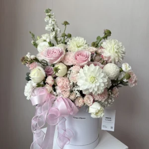 กล่องดอกไม้สด Dahlia Cozy Pink - Image 2
