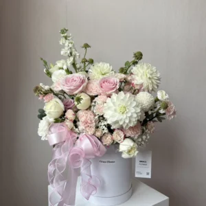 กล่องดอกไม้สด Dahlia Cozy Pink - Image 4