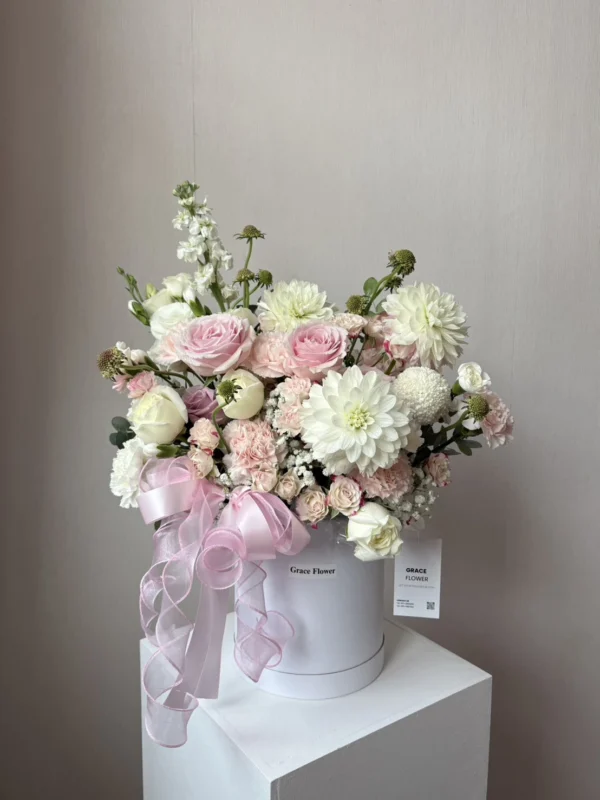 กล่องดอกไม้สด Dahlia Cozy Pink