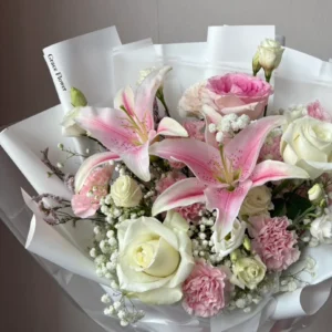 ช่อลิลลี่ชมพู Pastel Dream - Image 2
