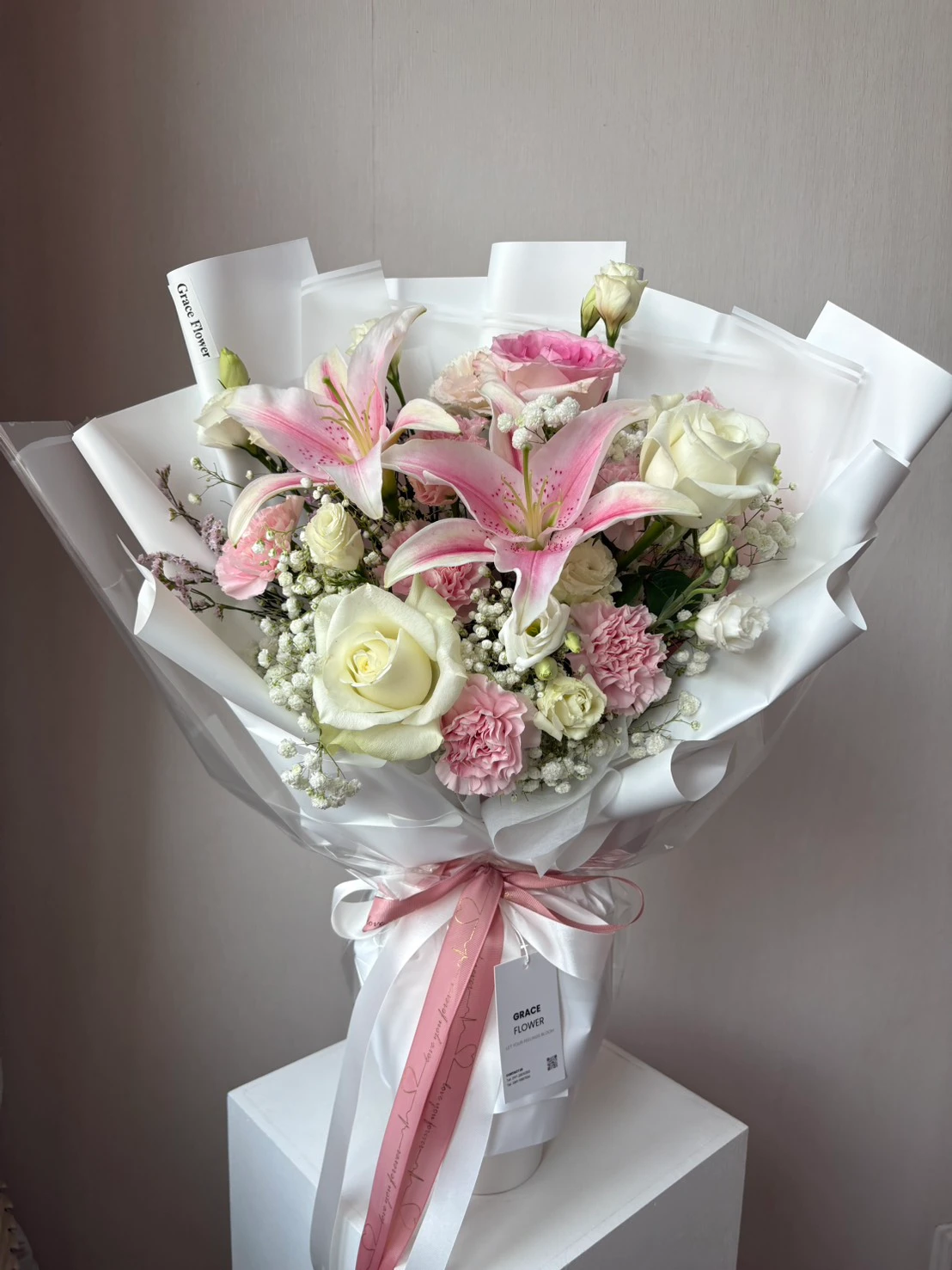 ช่อลิลลี่ชมพู Pastel Dream - Image 3