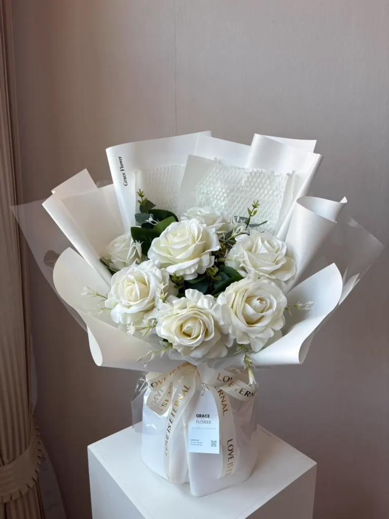 ช่อดอกไม้ประดิษฐ์ White Breeze