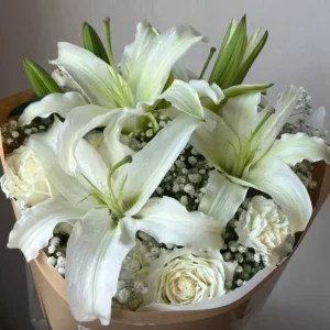 ช่อดอกลิลลี่สด White Lily Timeless - Image 2