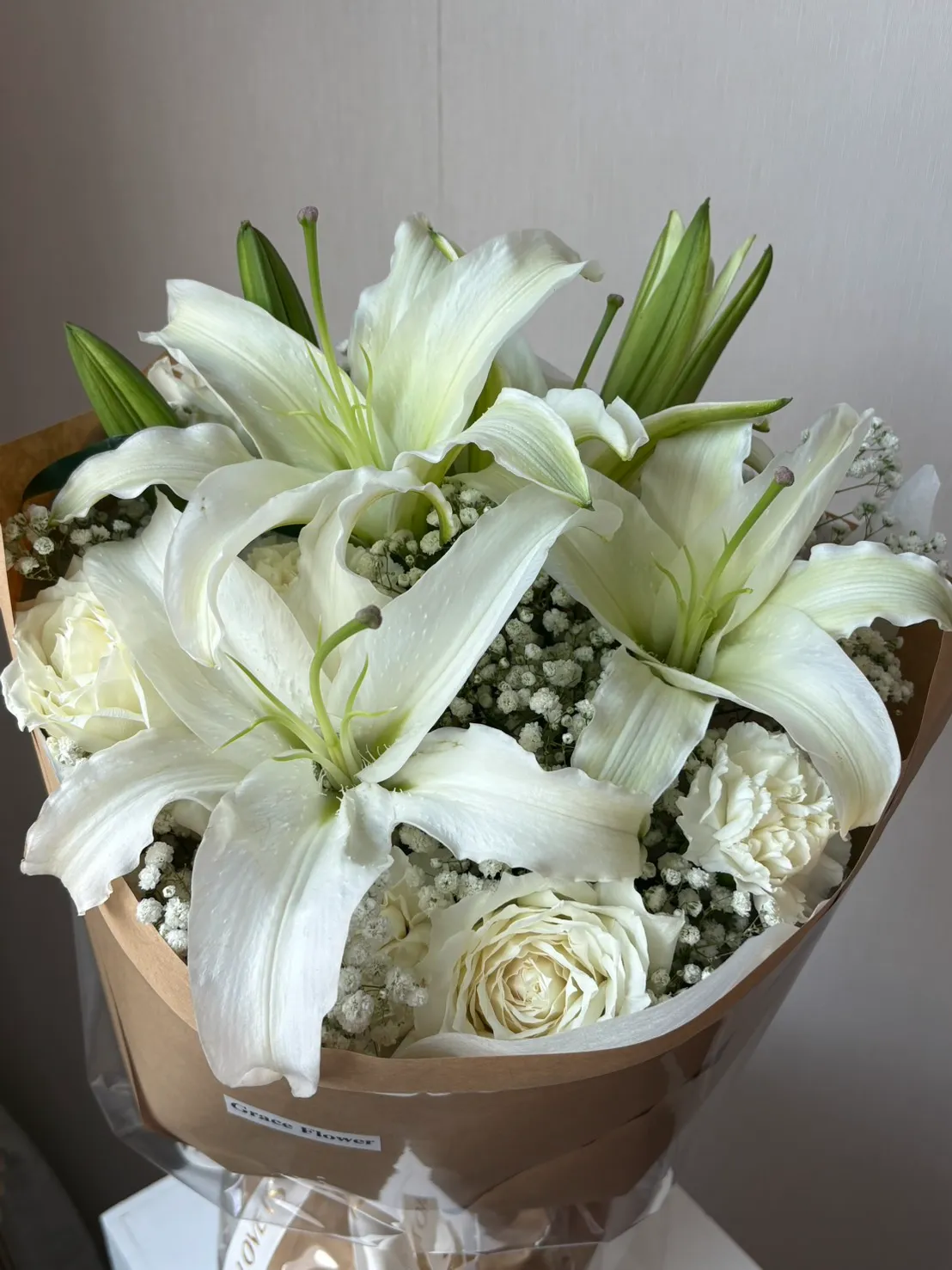 ช่อดอกลิลลี่สด White Lily Timeless - Image 2