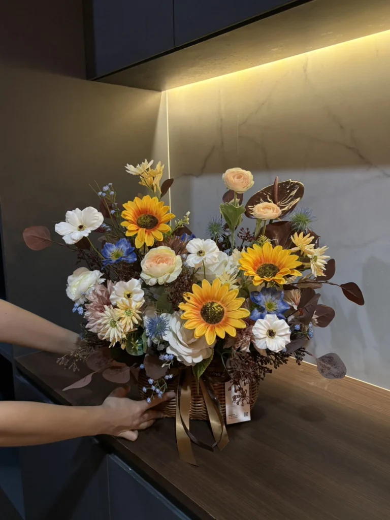 ตะกร้าดอกไม้ประดิษฐ์ Autumn Sunbeam