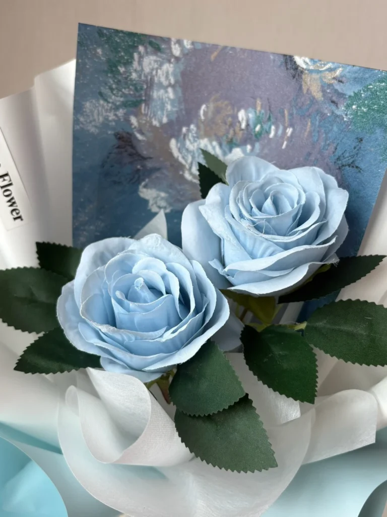 ช่อดอกไม้ประดิษฐ์ Blue Bloom