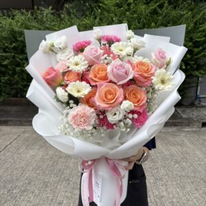 ช่อดอกไม้สด Oh So Peach! - Image 1