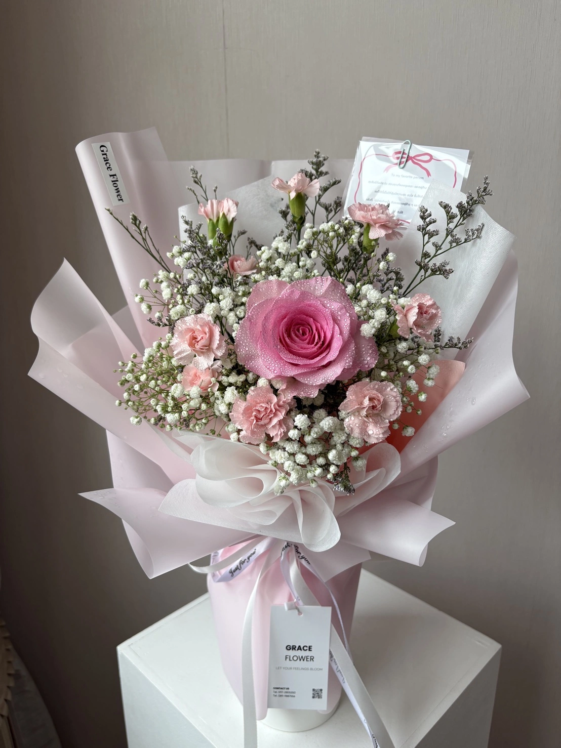 ช่อดอกไม้สด Tickled-Pink