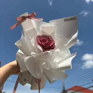 ช่อดอกกุหลาบกลิตเตอร์ 1 ดอก (mini) - Image 2