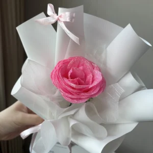 ช่อดอกกุหลาบกลิตเตอร์ 1 ดอก (mini) - Image 3