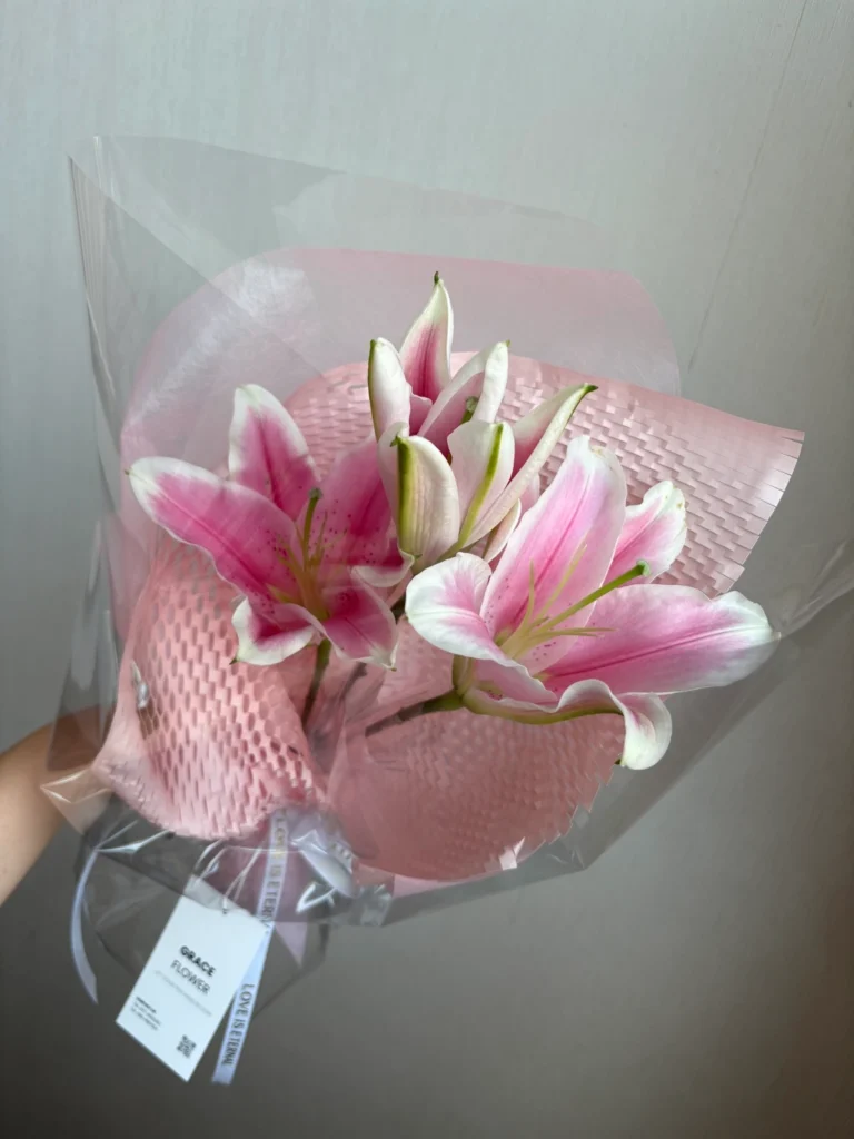 ช่อดอกลิลลี่ชมพูสด Pinkie Pie