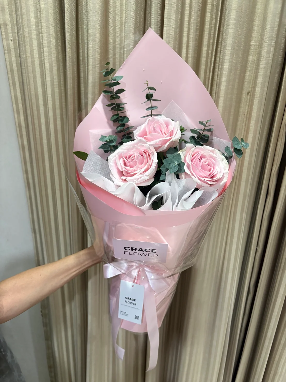 ช่อดอกไม้สด Rosy Blush